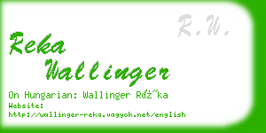 reka wallinger business card